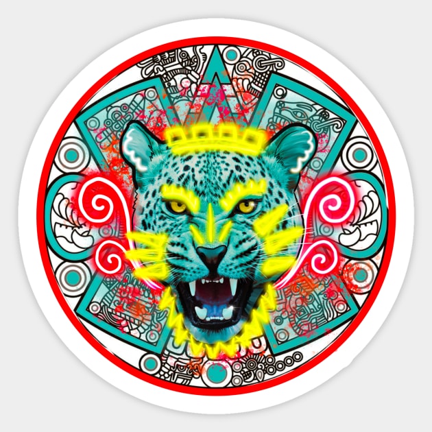 The year of the Jaguar Sticker by mylittlenative